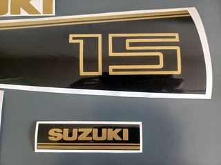 1980&#39;s Suzuki 15 outboard motors stickers decql set