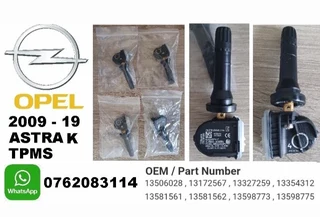 Opel Astra K TPMS tyre pressure monitor semsors and valves