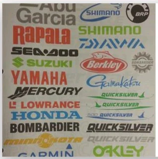 Boat / fishing sponsor logo decals stickers