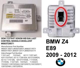 BMW E89 Z4 headlight xenon ballast module