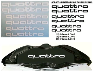 Audi Quattro Rim decals stickers sets