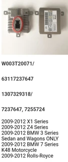BMW 7 Series F01 Xenon ballast module