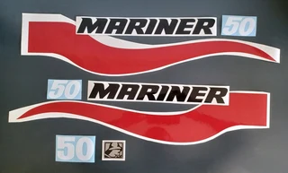 Mariner 90 outboard motor stickers decals sets