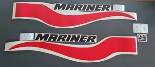 Mariner 90 Outboard motor stickers decals sets