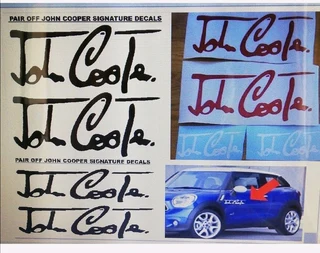 JCW Mini wheel centre caps stickers