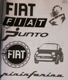 Fiat Arbarth badges emblems