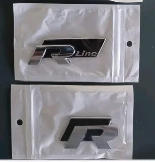 VW R Line badges emblems