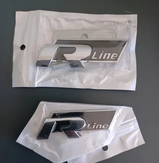 VW R Line badges emblems