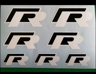 VW R Line badges emblems