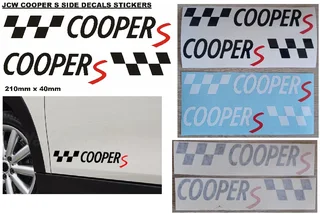 Cooper S Mini JCW side stickers decals graphics