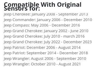 Jeep replacement TPMS valve stems