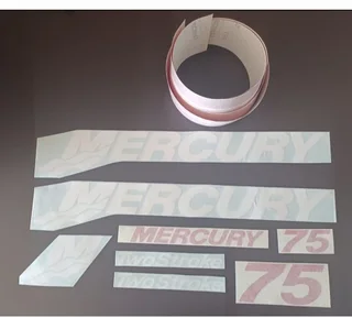 Mercury 75 boat motor stickers decals