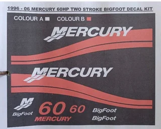 Mercury 75 boat motor stickers decals