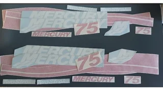 Mercury 75 boat motor stickers decals