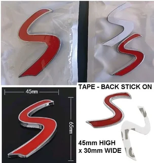 Mini Cooper S badges emblems decals stickers