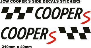 Mini Cooper S badges emblems decals stickers