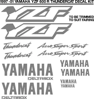 1997 Yamaha YZF 600R Thundercat decals stickers sets