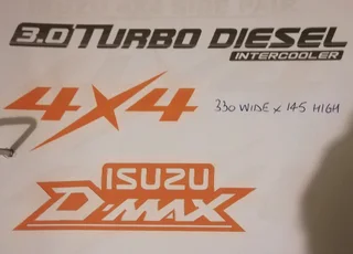 Isuzu D-Max badges emblems decals stickers