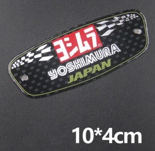 Heat resistant Yoshimura motorcycle exhaust badges emblems