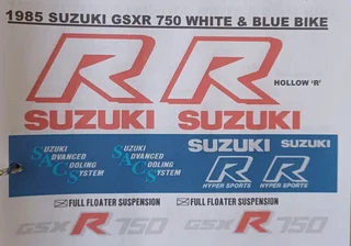 1985 GSXR 750 / 1100 decals stickers sets