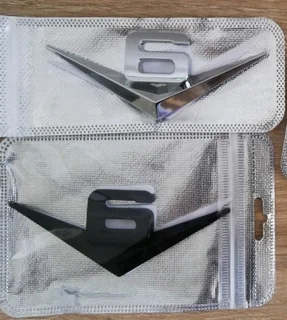Top quality metal V6 and V8 Badges emblems