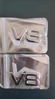 Top quality metal V6 and V8 Badges emblems