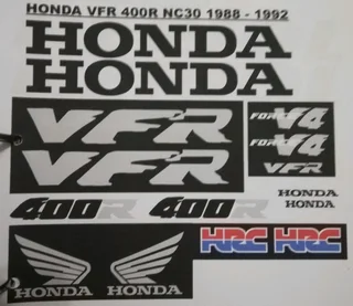 NC 30 VFR 400R decals stickers kits