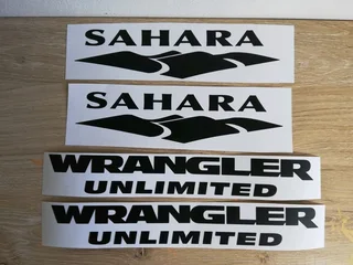 Jeep JK Wrangler Unlimited decals stickers vinyl graphics