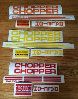 Raleigh Chopper stickers decals vinyl cut graphics