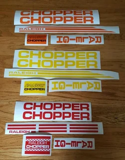 Raleigh Chopper MK1 &amp; MK2 stickers decals kits