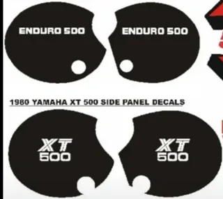 1981 Yamaha XT 500 side panel decals stickers