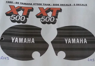 1981 Yamaha XT 500 side panel decals stickers