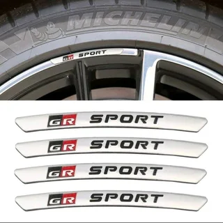 GR Sport wheel rim badges emblems stickers