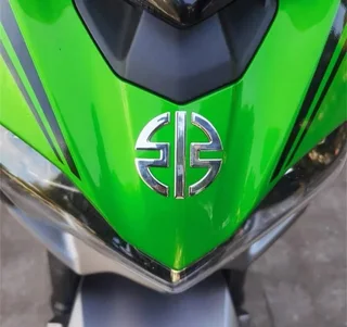 Kawasaki round logo 3D gel badges