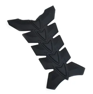 Motorcycle black rubber tank pads