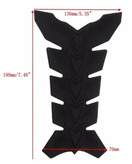 Motorcycle black rubber tank pads