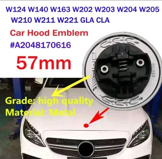 Mercedes 57mm bonnet badges / emblems