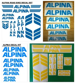 Alpina bicycle frame stickers decals vinyl graphics
