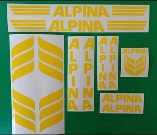 Alpina bicycle frame stickers decals vinyl graphics