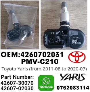 Toyota Yaris TPMS tyre pressure monitor sensors