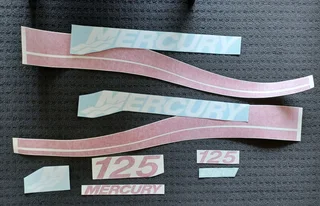 Mercury 125 outboard motor decals stickers kits