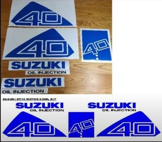 Suzuki DT 40 outboard motor stickers decals kits