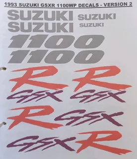 1993 Suzuki GSXR 750 / 1100 WP stickers decals sets