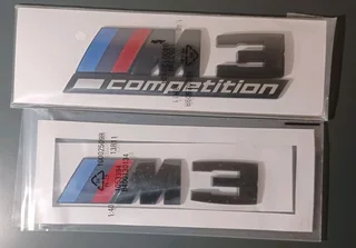 BMW model number badges emblems