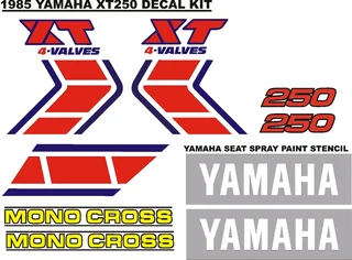1985 Yamaha XT250 stickers vinyl cut decal sets