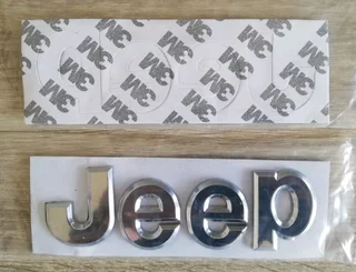 Chrome Jeep logo badge emblem