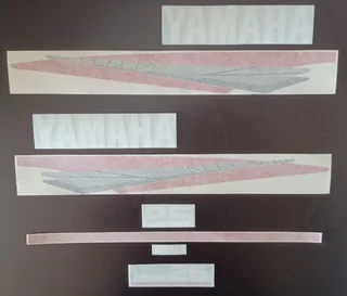 Decal sticker kit for a 25 HP Yamaha two stroke motor