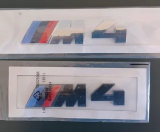 BMW M4 badges emblems decals stickers