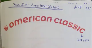 American Classic rim stickers decals