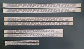 BMW M performance stickers decals badges emblems